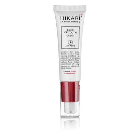 EYES OF YOUTH CREAM קרם לטיפול באזור העיניים, נגד כהויות, שקיות שחורות ועור רפוי בטכנולוגיית ויברציות וקור 30 מל