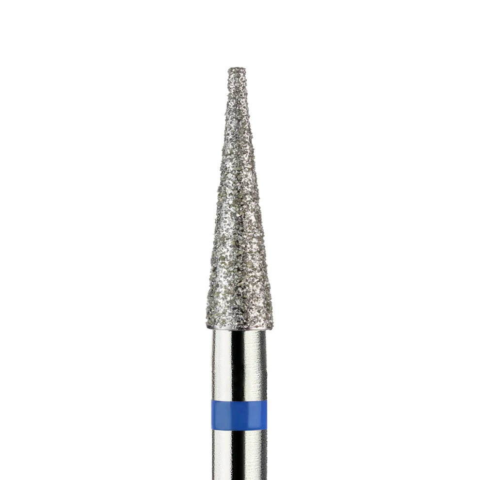 מקדח ראש שיוף יהלום לסלון יופי "קונוס" כחול בינוני 166/025