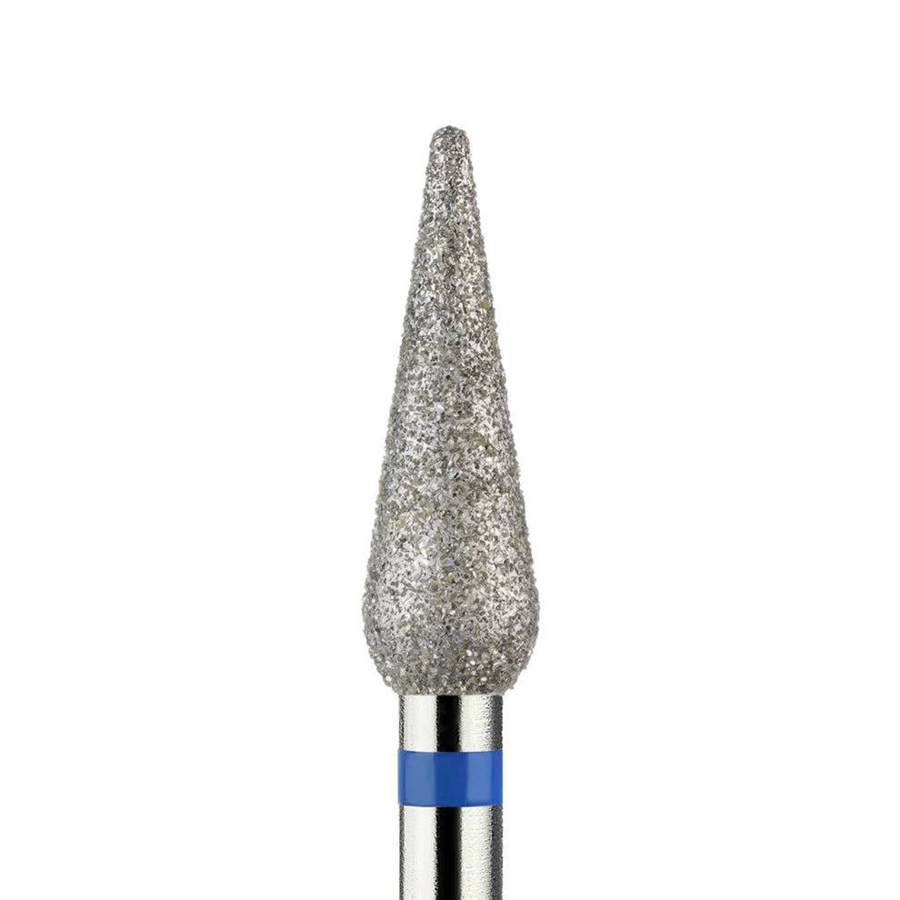 מקדח ראש שיוף יהלום לסלון יופי "ניצן מוארך" כחול בינוני 266/040