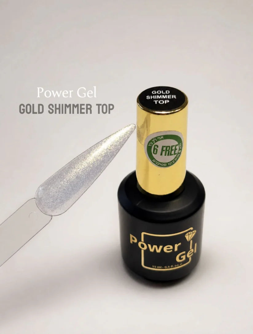 Power Gel – טופ שימר זהב ללא נטרול (15 מ"ל)