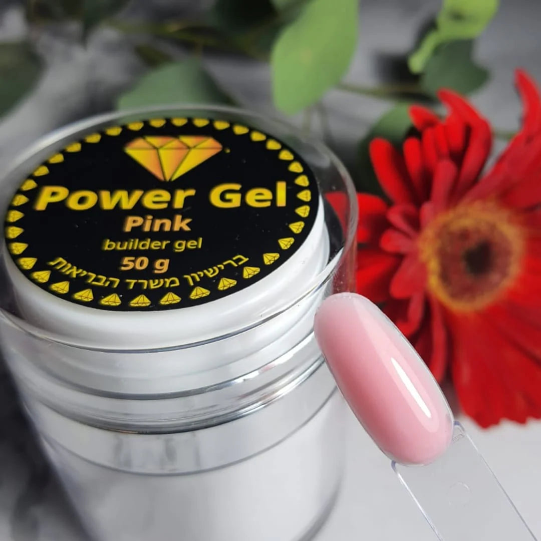 ג'ל בניה ורוד 50 גרם Power Gel