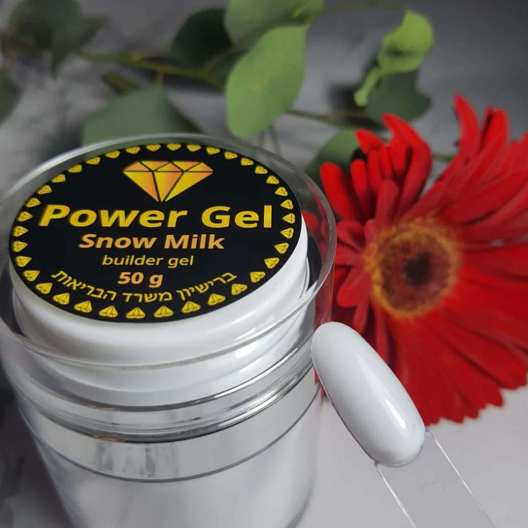 ג'ל בניה שלג חלבי 50 גרם Power Gel