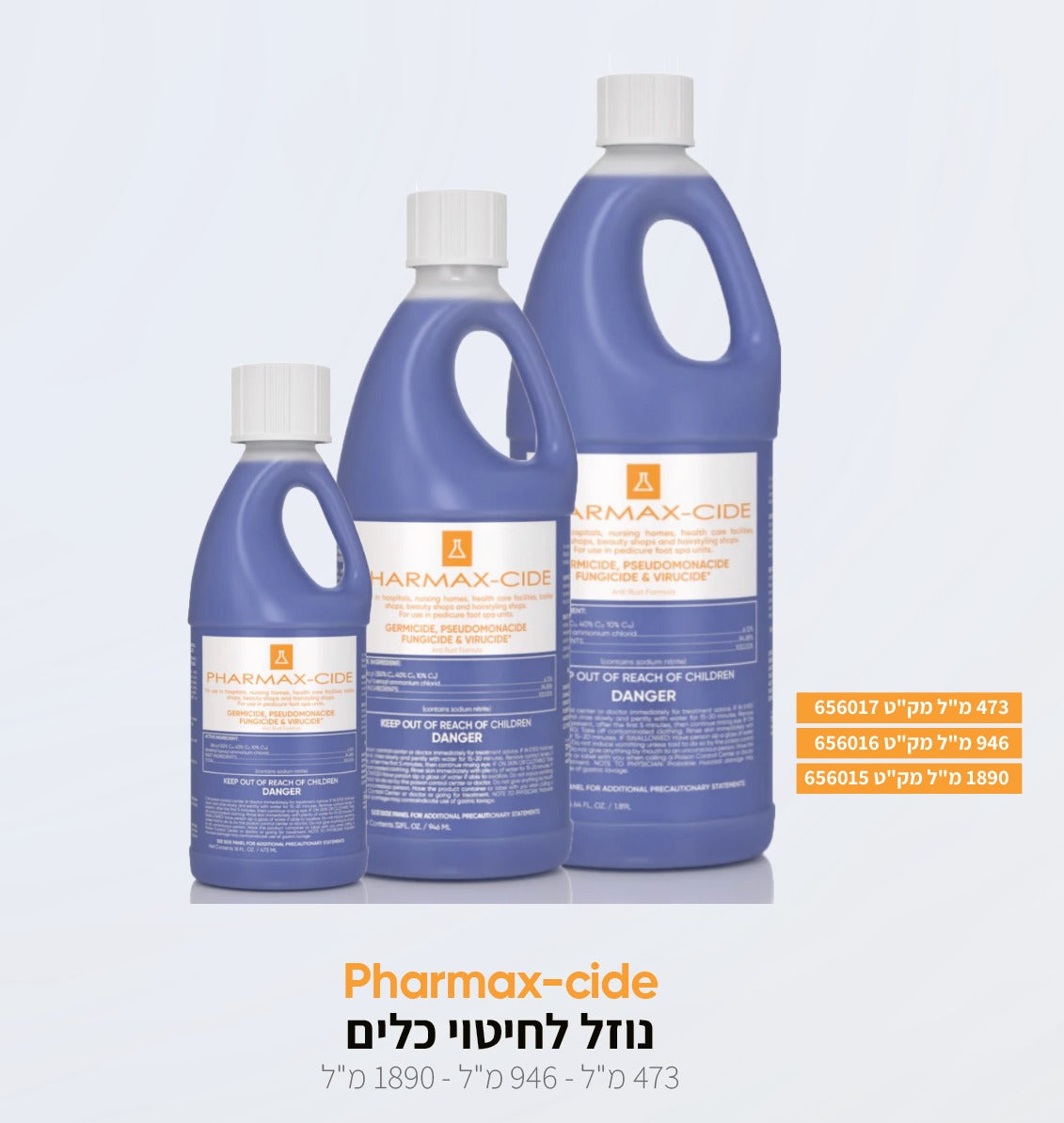 PHARMAX-CIDE™ | נוזל חיטוי רב-עוצמה – 946 מ"ל