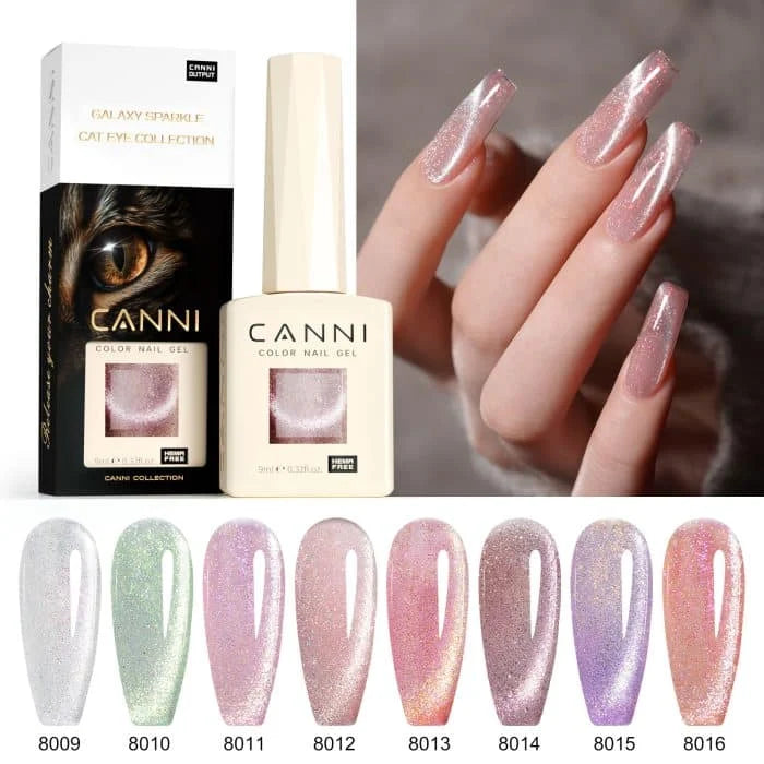 CANNI Pink Planet Cat Eye 9ML X 8PCS