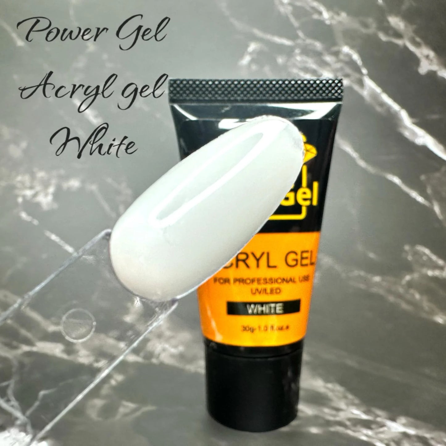 אקריג'ל צבע לבן 30 גרם - Power Gel