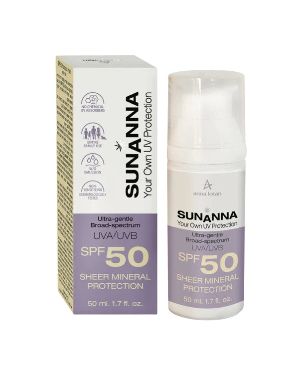 SUNANNA – קרם הגנה מינרלי עדין SPF50