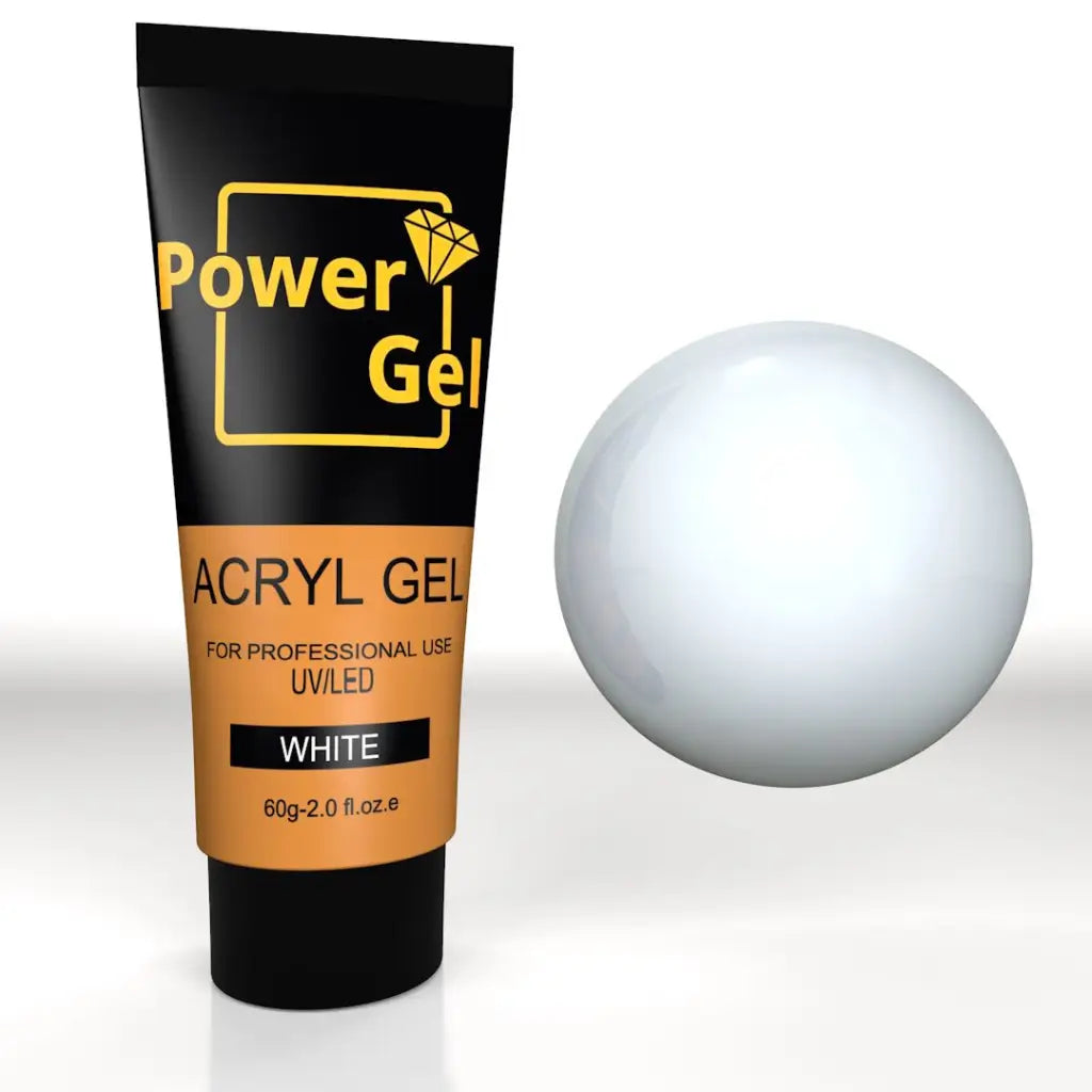 אקריג'ל צבע לבן 60 גרם - Power Gel