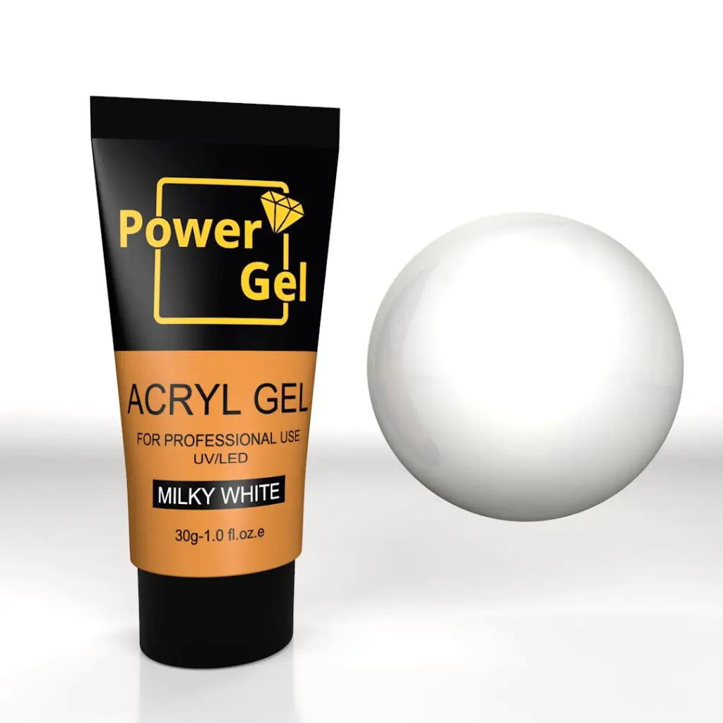 אקריג'ל צבע לבן חלבי 30 גרם - Power Gel