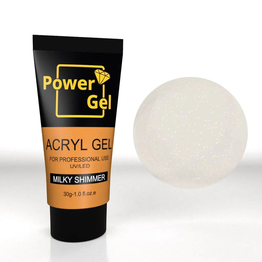 אקריג'ל צבע שימר חלבי 30גרם - Power Gel