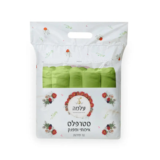 סטרפלס חד-פעמי - מארז 10 יחידות (ירוק) | עלמה