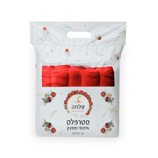 סטרפלס חד-פעמי - מארז 10 יחידות (אדום) | עלמה