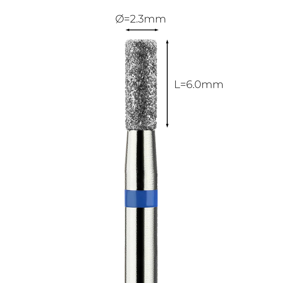 מקדח ראש שיוף יהלום לסלון יופי "צילינדר" כחול בינוני 110/023