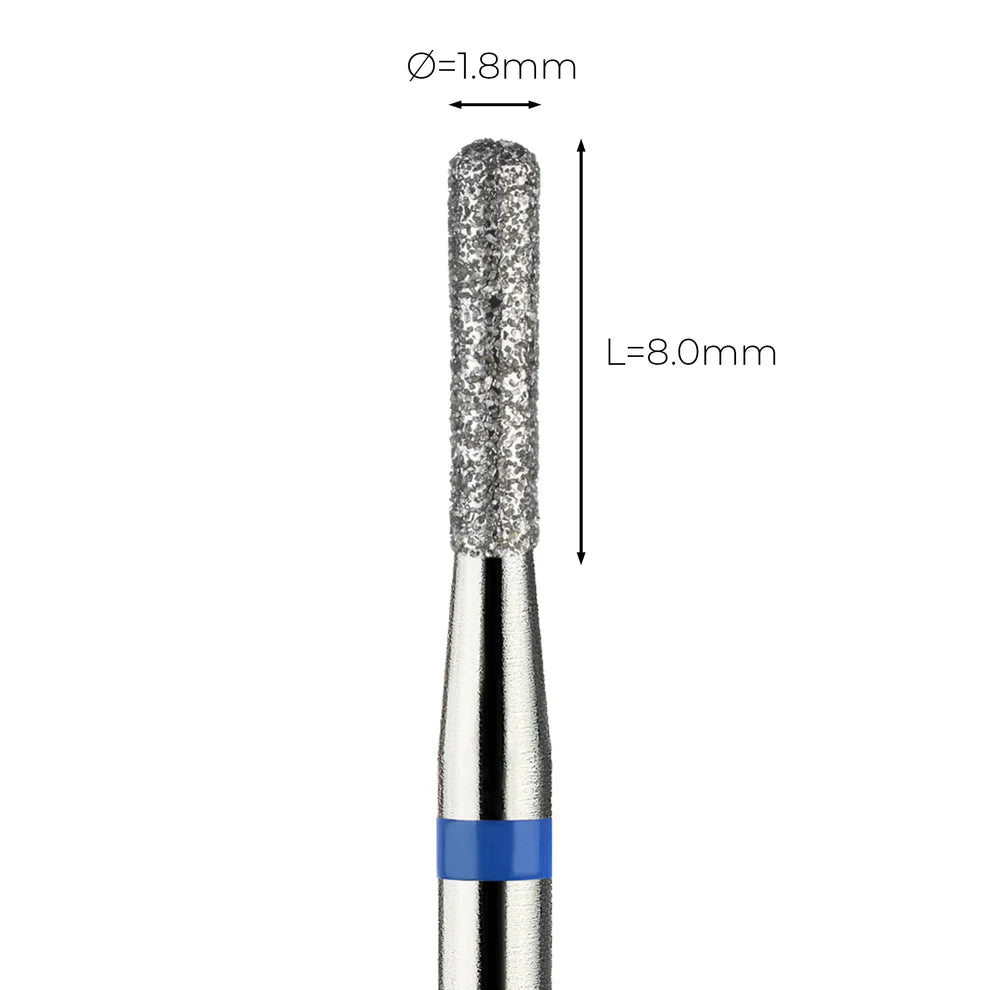 מקדח ראש שיוף יהלום לסלון יופי "צילינדר מעוגל" כחול בינוני 141/018