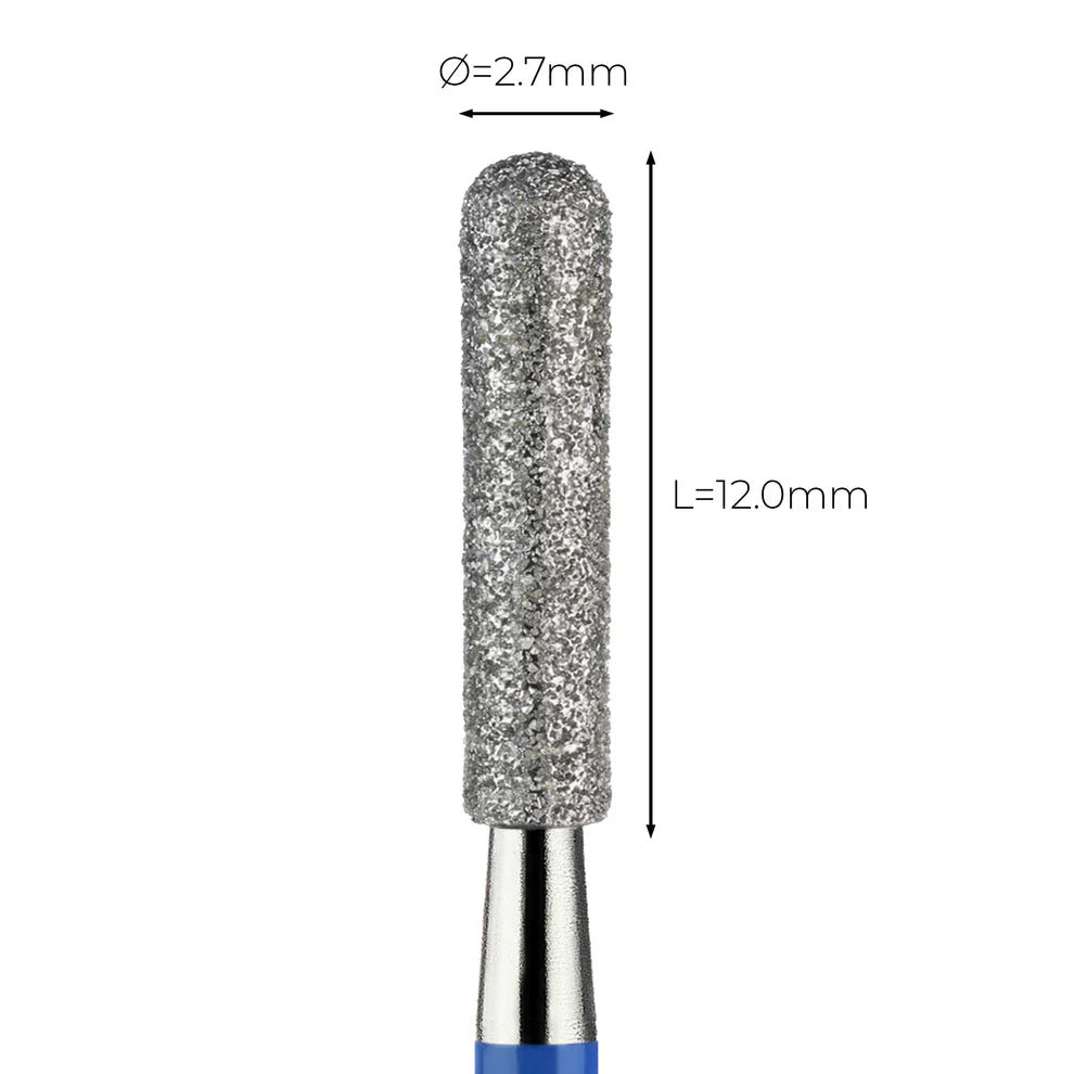 מקדח ראש שיוף יהלום לסלון יופי "צילינדר מעוגל" כחול בינוני 143/027