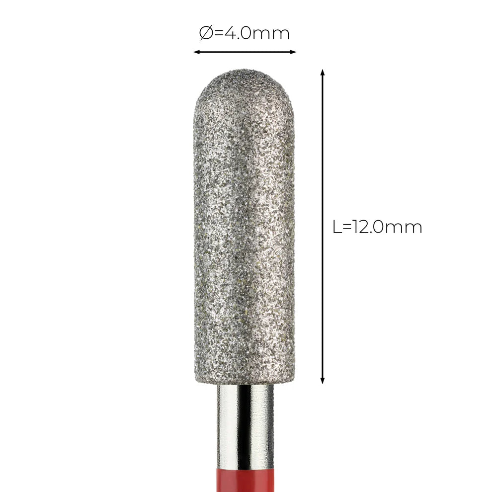 מקדח ראש שיוף יהלום לסלון יופי "צילינדר מעוגל" אדום עדין 143/040