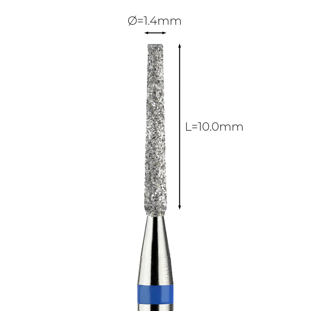 מקדח ראש שיוף יהלום לסלון יופי "קונוס חתוך" כחול בינוני 173/014