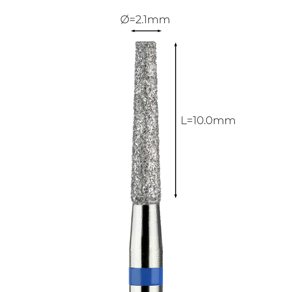 מקדח ראש שיוף יהלום לסלון יופי "קונוס חתוך" כחול בינוני 173/021