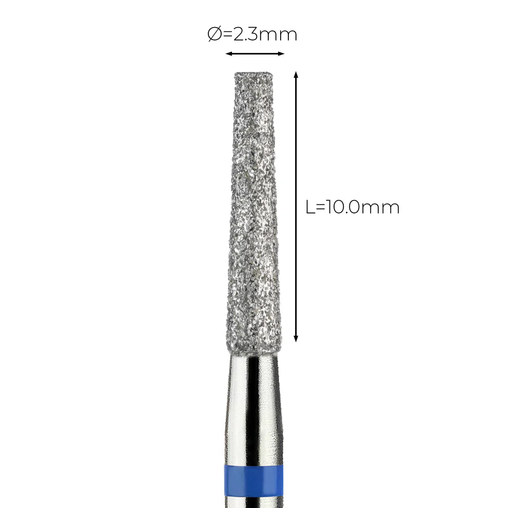 מקדח ראש שיוף יהלום לסלון יופי "קונוס חתוך" כחול בינוני 173/023