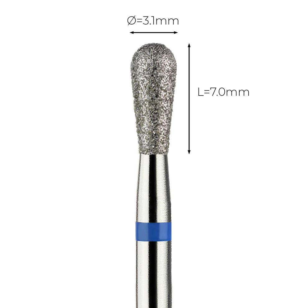 מקדח ראש שיוף יהלום לסלון יופי "אגס" כחול בינוני 239/031