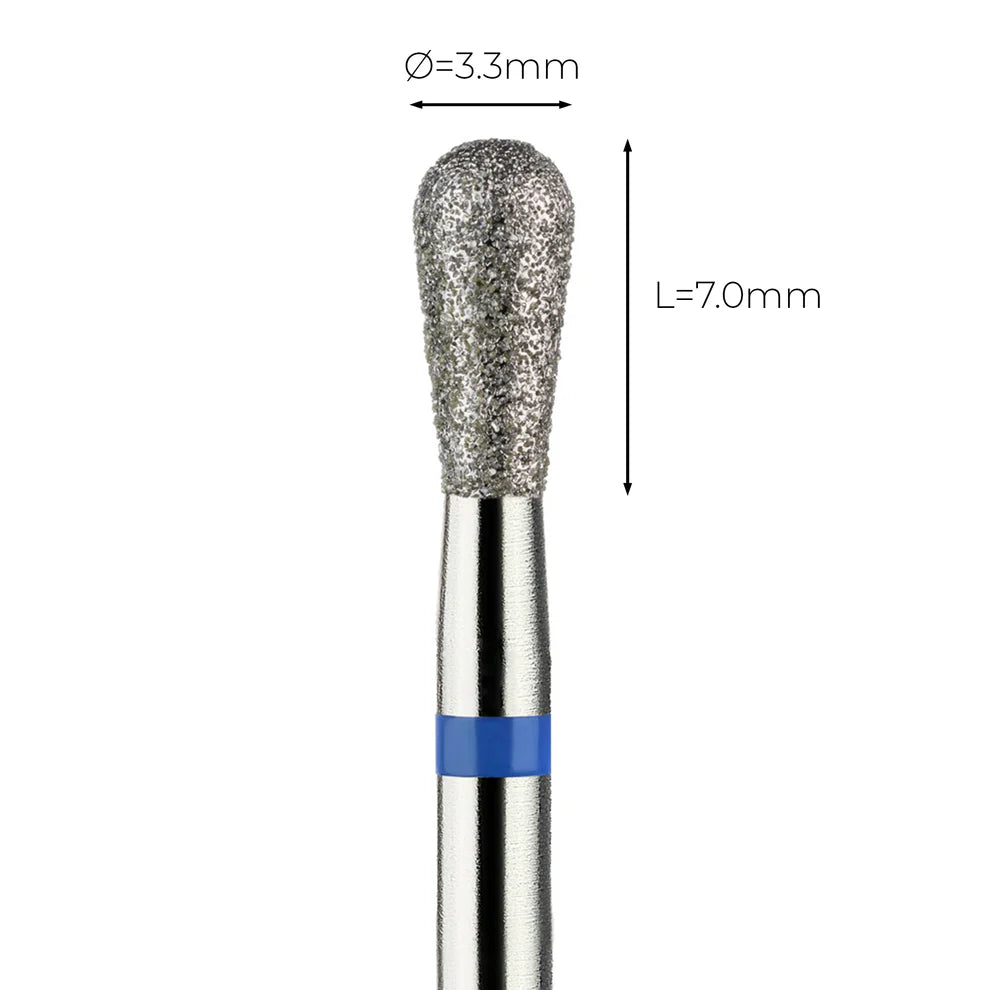 מקדח ראש שיוף יהלום לסלון יופי "אגס" כחול בינוני 239/033