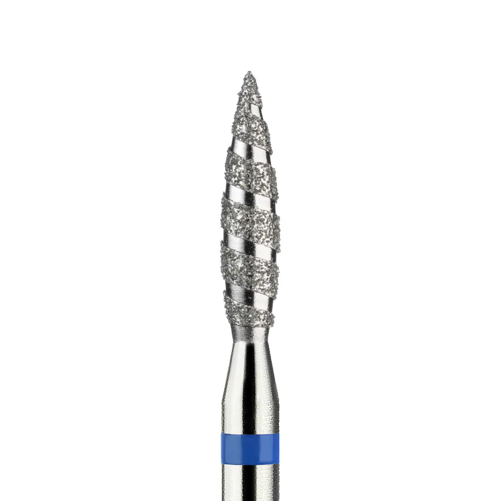 מקדח ראש שיוף יהלום לסלון יופי "להבה טורנדו" כחול בינוני 243/023T