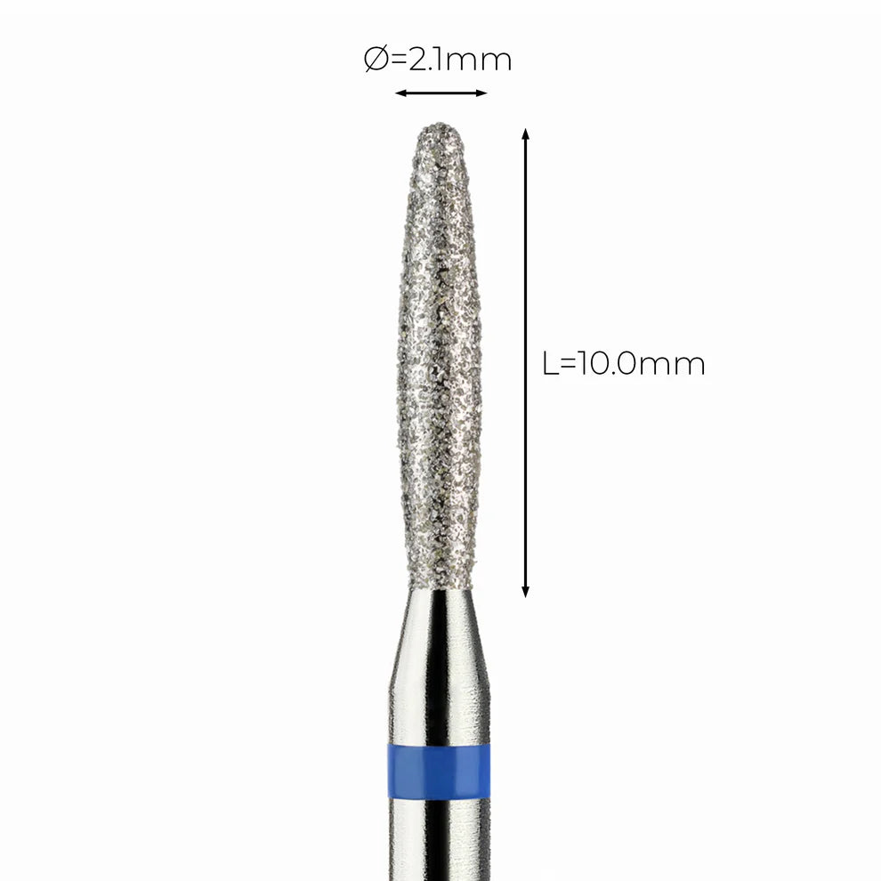 מקדח ראש שיוף יהלום לסלון יופי "להבה מעוגל" כחול בינוני 244/021