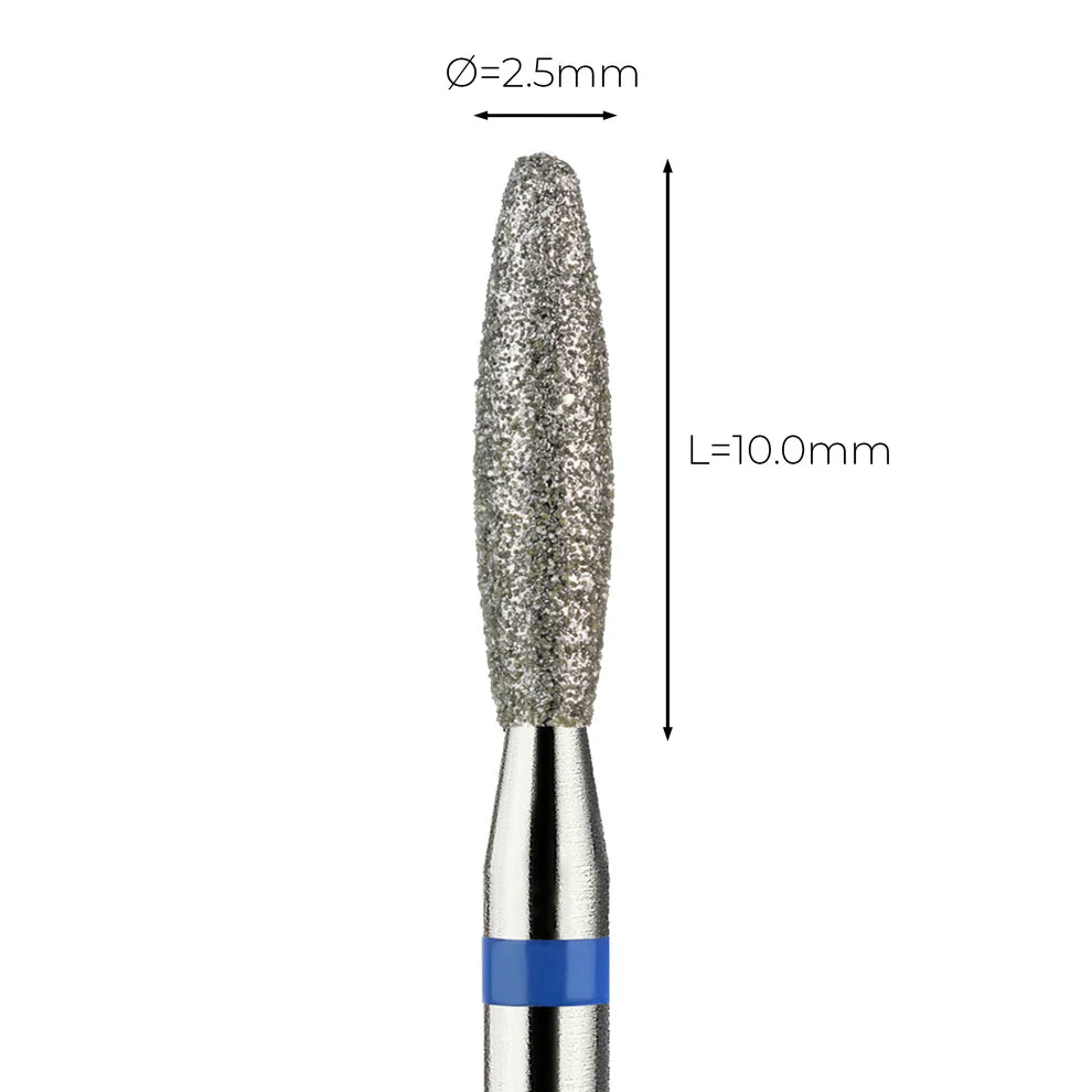 מקדח ראש שיוף יהלום לסלון יופי "להבה מעוגל" כחול בינוני 244/025