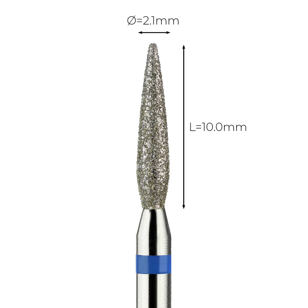 מקדח ראש שיוף יהלום לסלון יופי "להבה מעוגל" כחול בינוני 244/021K