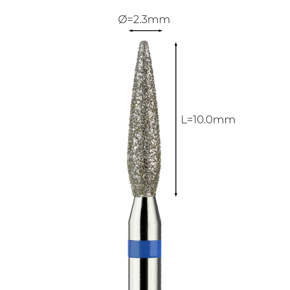 מקדח ראש שיוף יהלום לסלון יופי "להבה מעוגל" כחול בינוני 244/023K