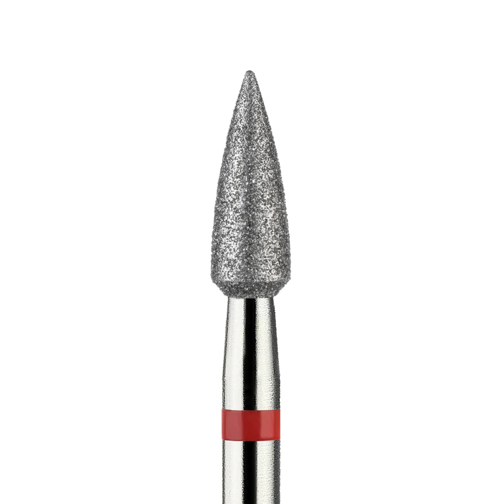 מקדח ראש שיוף יהלום לסלון יופי "קונוס מחודד" אדום עדין 249/031