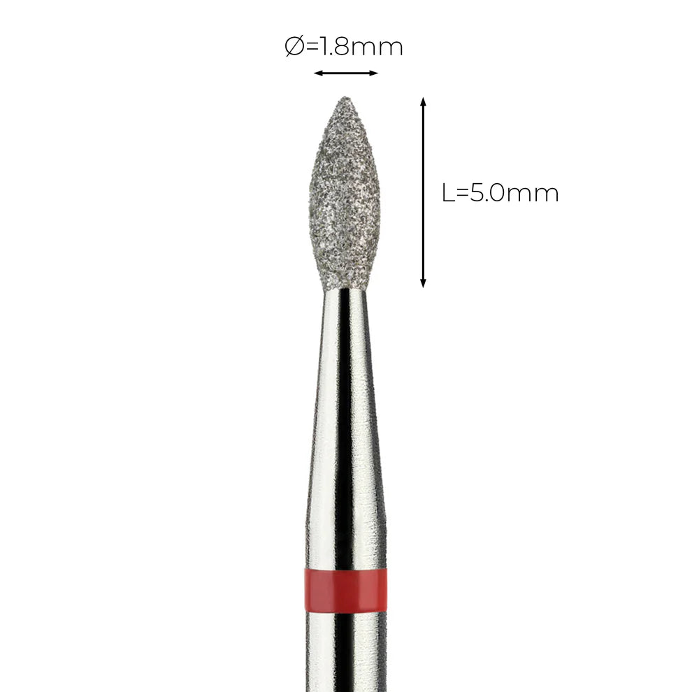 מקדח ראש שיוף יהלום לסלון יופי "ניצן" אדום עדין 257/018