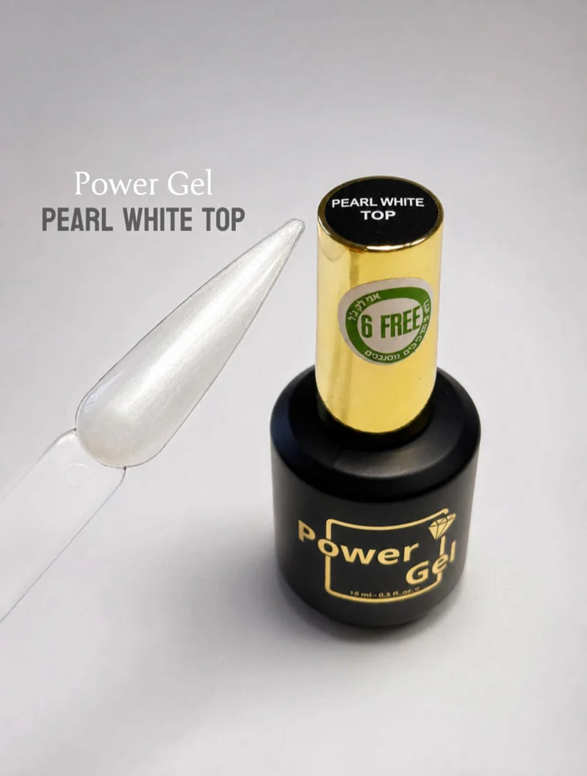 Power Gel – טופ פנינה לבן ללא נטרול (15 מ"ל)