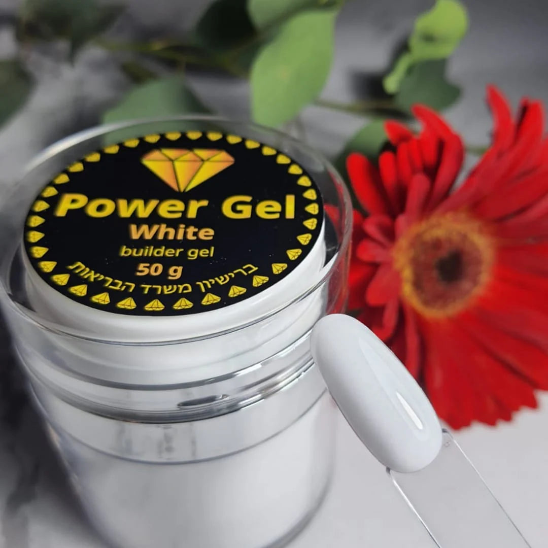 ג'ל בניה לבן 50 גרם Power Gel